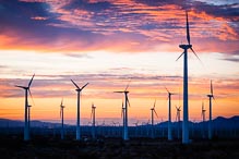 Whitewater, CA: Wind Turbines Stand Like Sentinels at Sunrise