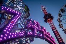 Victorville, CA: Rides Light Night Sky At San Bernardino County Fair